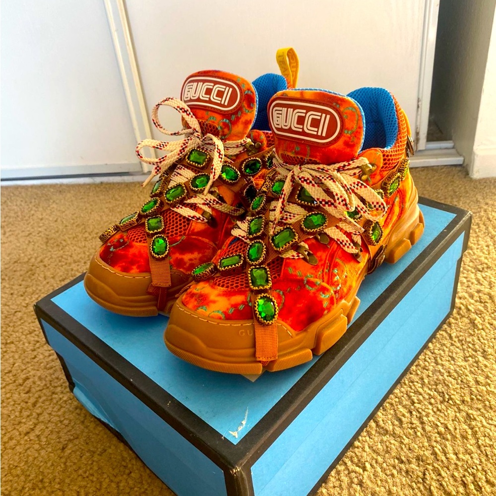 COPY - COPY - Gucci velvet Flashtrek sneakers